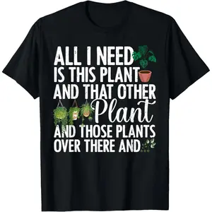 100 Percent Cotton Humorous Botanical Design T Shirt for Gardening Enthusiasts and Plant Lovers