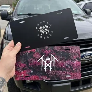 Sleep Token, Vanity license plate, Car Accessory, Gift for him, gift for her, Made in USA, 12x6 inch, Band Logo, Sigil Art, Music Fan Gift, Metal Front Tag, Floral Aesthetic