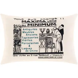 La Guirlande Lumbar Pillow, Black, Deep Teal