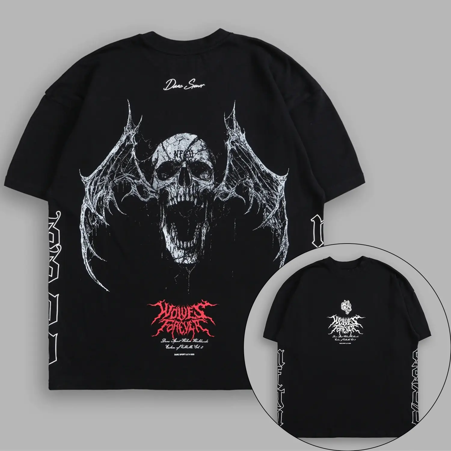 Valhalla Wings Oversized Streetwear Tshirt - Vintage 100% Cotton, Everyday Street Fashion Top