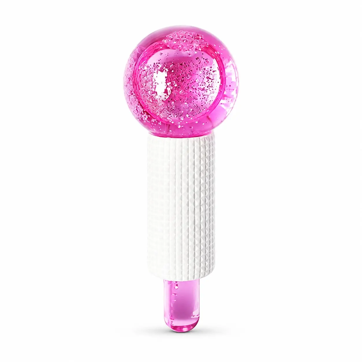 Facial Ice Globe for Face, Reusable Cooling Face Massage Tool with Textured Easy-Grip Handle, Cryo Facial Roller, Facial Care Tools for Daily Morning Skincare, Pre-Makeup Prep and Home Spa Routine