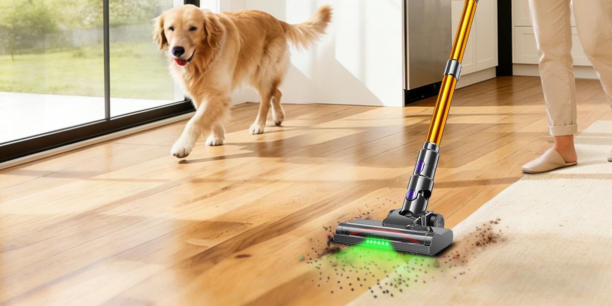 8-in-1 Lightweight Cordless Vacuum | Handheld Stick Vacuum Cleaner for Pet Hair Care, 50kPa & 50 Min with LED Display, For Carpets, Hard Floors & More