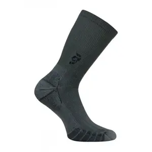 Travelsox TSC 100 Compression Crew Socks, Quick-Dry Sports Socks - Grey - Small