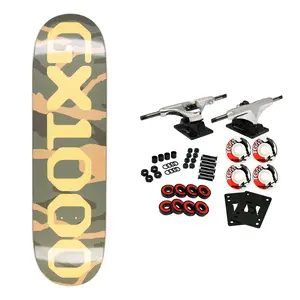 GX1000 Skateboard Complete OG Logo Camo/Yellow 8.5" x 32.125"