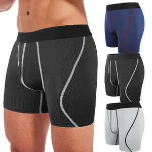 3 Pack Mens Boxer Shorts Briefs,Men Letter Tape Long Leg Underwear,Men Breathable Trunks,Men Underwear for All Seasons