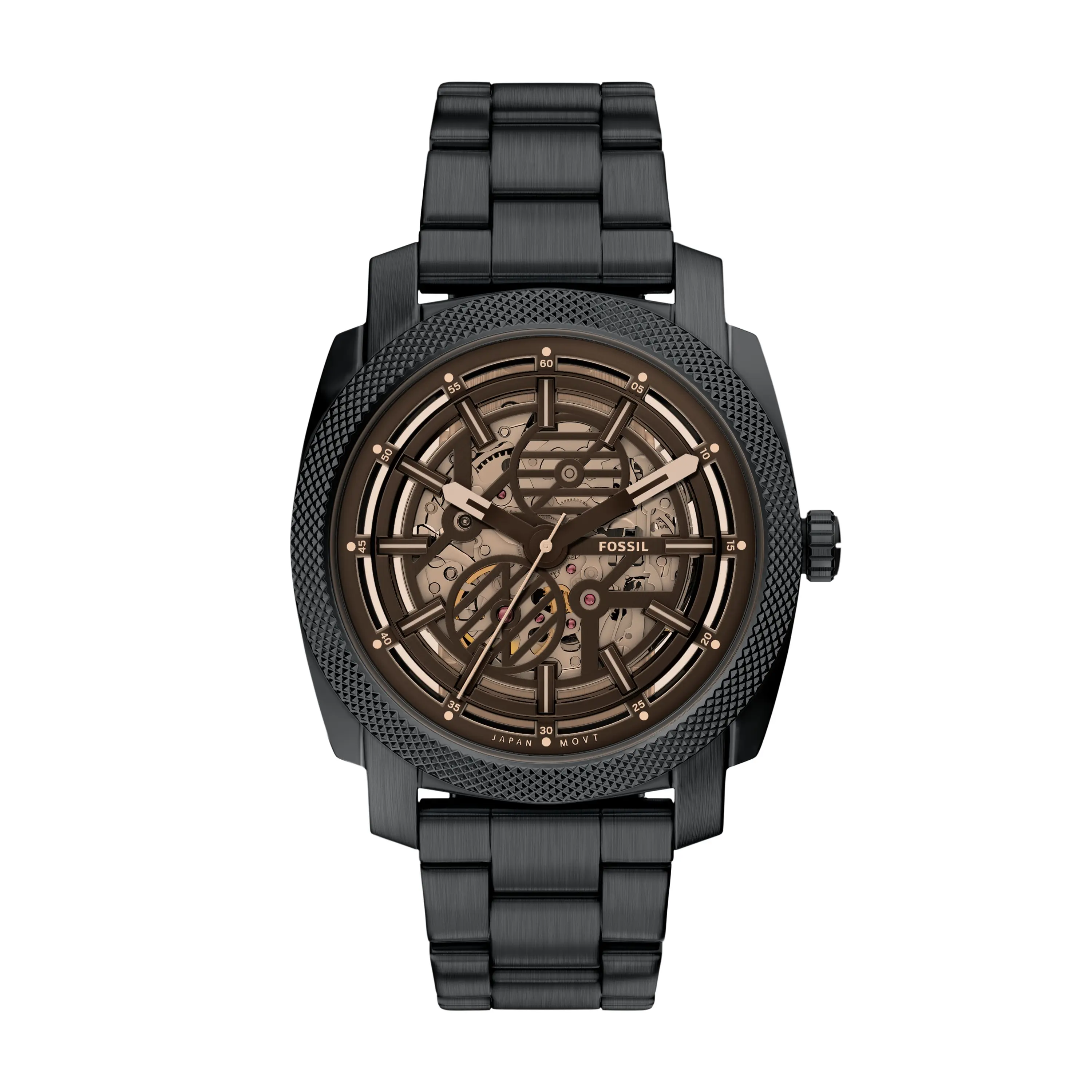 Fossil Men's Machine Automatic, Black Stainless Steel Watch