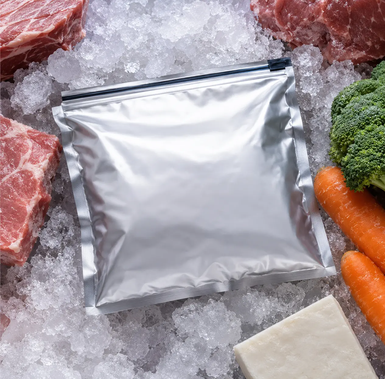 90 Pack Reusable Aluminum Foil Stand Up Storage Bags with Zip Seal | Food Storage Pouches for Vegetables, Fruits, Meat, Snacks & Meal Prep | Leak Resistant Reusable Kitchen Storage Bags