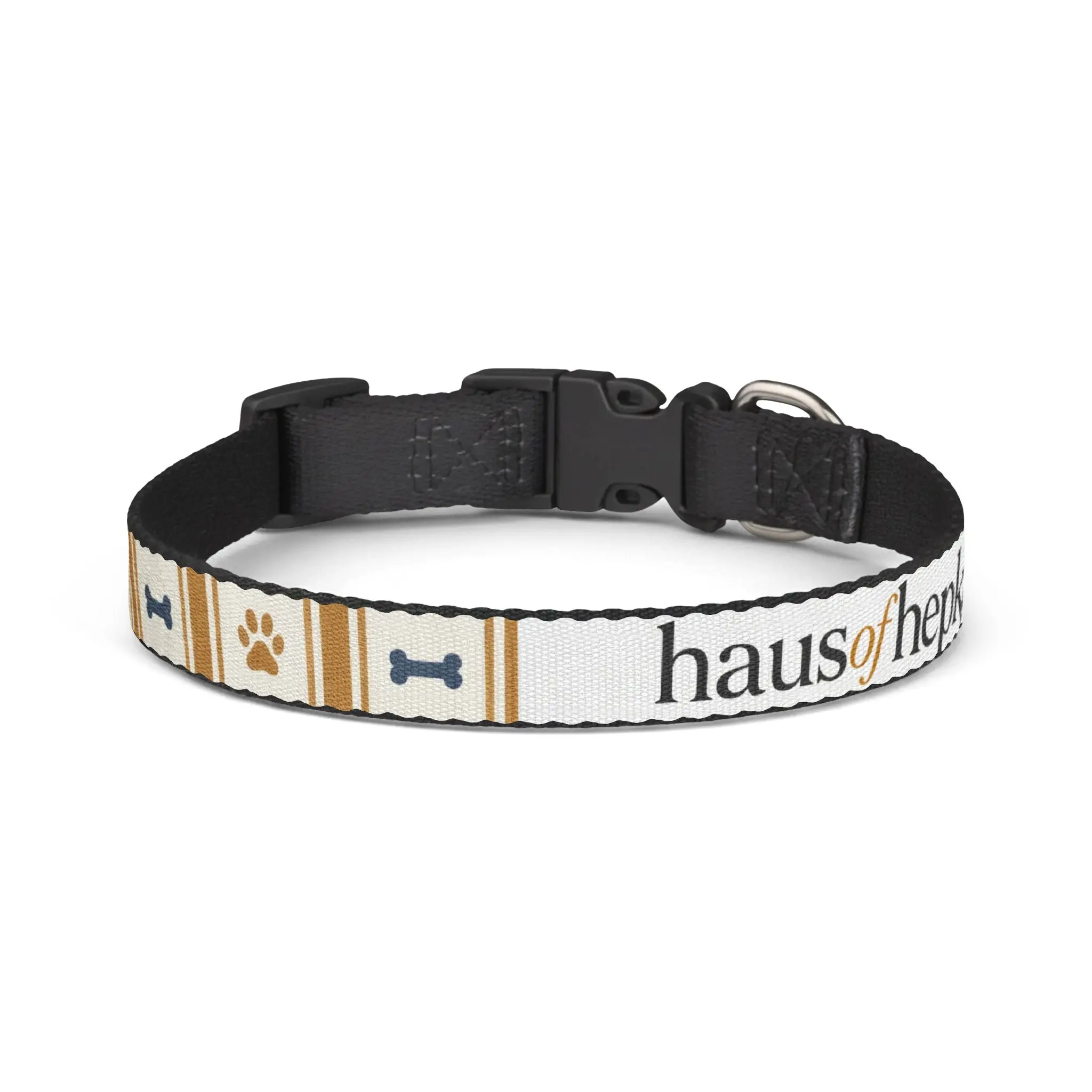 Dog Collar — Haus of Hepkat Patterned Clip-On Collar with Bones & Paws