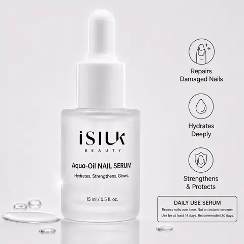 Nail Repair Serum for Post-Acrylic & Gel Removal Damage, Strengthening Cuticle Oil for Weak, Soft, Brittle, Thin & Peeling Nails After Gel-X, Gel Polish & Press-Ons, with Aloe, Niacinamide & Hyaluronic Acid, Coconut Lavender, 15ml