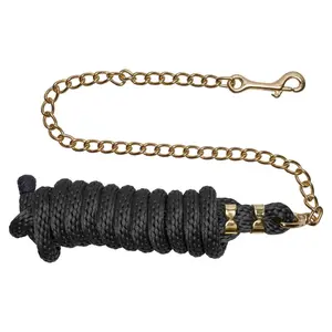 Schneiders 10 ft Nylon Lead Rope with Brass Plated Chain