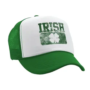 IRISH - ireland slainte st patricks day hat paddys day - Vintage Retro Style Trucker Cap Hat