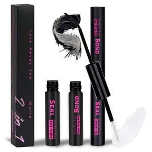 2-in-1 Lash Bond and Seal – Waterproof Eyelash Glue for DIY Lash Extensions, Super Strong Hold for Eyelash Clusters, Long Lasting at Home