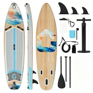 11FT Inflatable Stand Up Paddle Board, Premium SUP with Complete Accessories, Wide Stable Non-Slip Deck for All Skill Levels, Ideal for All-Age Water Sports