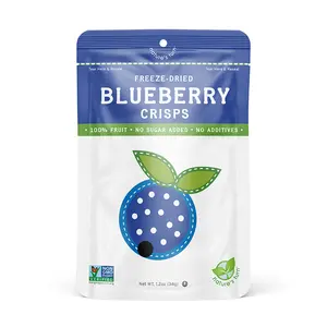Nature’s Turn Freeze-Dried Blueberry Crisps - 100% Real Blueberries, No Sugar Added, Non-GMO, Gluten-Free, Vegan, Antioxidant Rich, Portable Plant-Based Snacks for School Lunches & Baking