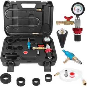 Coolant Vacuum Refill Kit Quick Airlift Coolant Refill Tool, Universal Adapters,  Flow Control Pneumatic Vacuum Fill Coolant, Cooling System Vacuum Purge & Refill Kit for