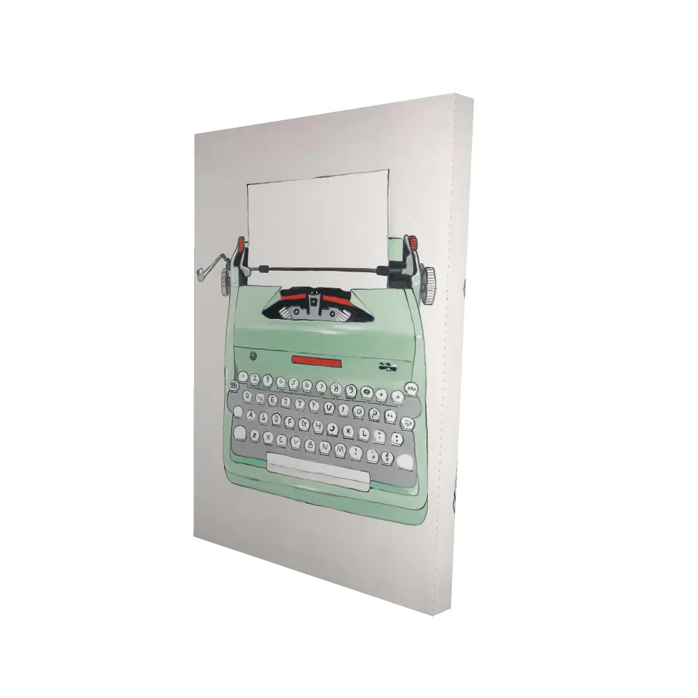 360 stand Retro Mint Typewriter Artwork Wall Print - 24x36 in, Artistic Photo for Stylish Home Decor, Decoration Supplies & Room Accents (2080-3624-MI72-1), Cool Wall Arts, Home Aesthetic, Sweet Home Decor