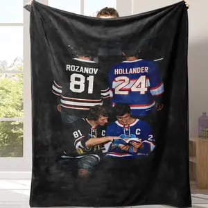 Soft Funny Throw Blanket Hollanov Theme Heated Rivalry Characters Print Blanket, Soft Flannel Throw for Home, Office, Camping, Sofa and Bed, Gift for Friends Suitable for all four seasons cozy flannel blanket A gift suitable for fans, friends and children