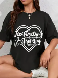 100% Cotton Unisex Respiratory Therapist RT Registered Respiratory Therapy Round Neck Short Sleeve T-Shirt Women's Men Graphic Tee