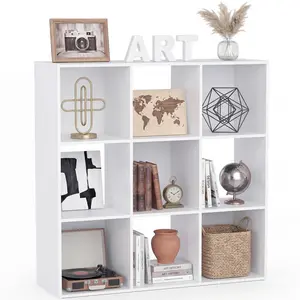 Cube Storage Organizer - Open Cube Bookshelf with 5 Removable Back Panels, Display Storage Bookcase for Living Room, Bedroom, Entrance Hall, Home Office