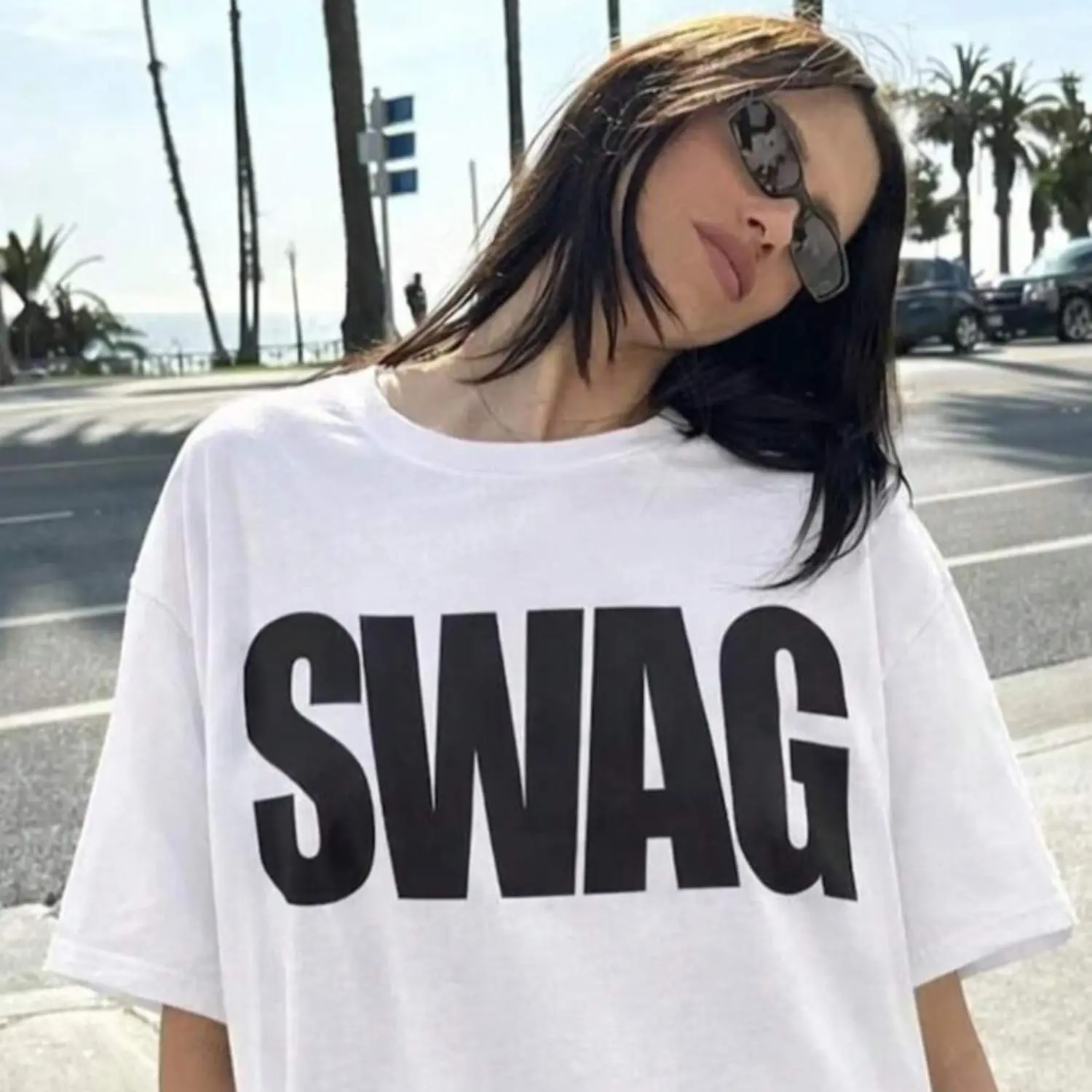 SWAG Bold Typography T-Shirt - Streetwear Graphic Tee, Funny & Trendy Gift