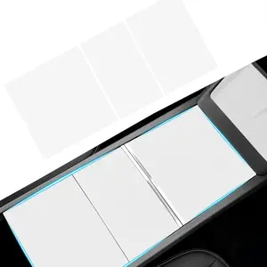 Center Console  Wrap Kit Compatible with  Model 3 2024 Highland and Model Y 2025 Juniper, Decoration & Protection Accessories. (White)