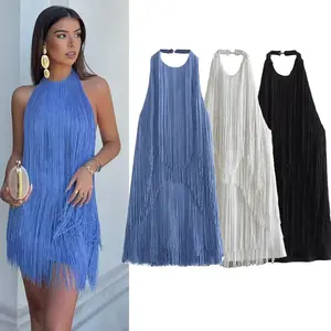 Women’s Dresses Flapper Dresses 20s Gatsby with All-Over Fringe Mini Dresses