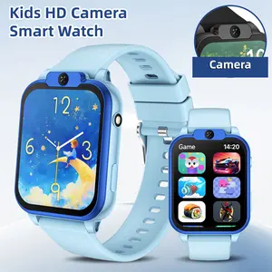 Children's game smartwatch, with 18 educational games, front camera, flashlight, pedometer, calculator and alarm reminder, large-capacity battery, Multiple Watch Face, Christmas/Birthday gift for children, wearable, Multifunctional Watch