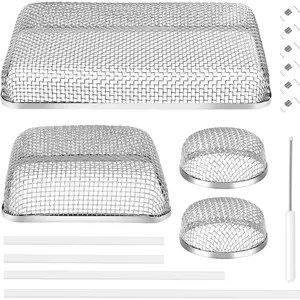 RV Furnace Vent Screen,  Screens Heater Vent Cover for Camper with Installation Tool and  Rubber, 4 Pack