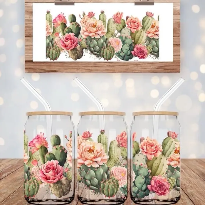 Cactus 16oz glass can