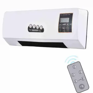 Electric Heater and Fan Heater Fan Combo 2 in 1 Heating Nature Wind Timing Digital Display Wall Mounted Space Heater for Home