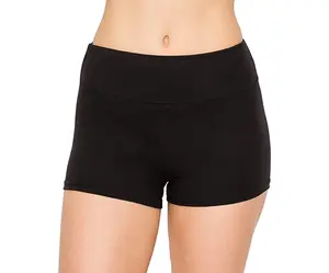 INSTANTFIGURE Activewear Cotton Lycra Stretch Short Shorts 144010 High-Waisted Athletic Bottoms - Women’s Light Compression Performance Gym Shorts, Breathable Cotton Lycra Blend, Full Freedom Of Movement, Made In USA