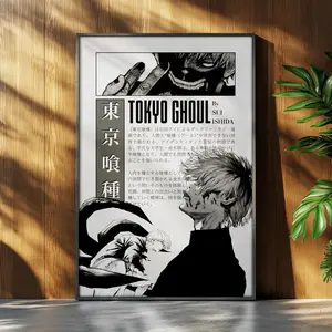 Tokyo Ghoul Anime Poster - Ken Kaneki Anime Manga Poster - Japanese Wall Decor - Anime Wall Print