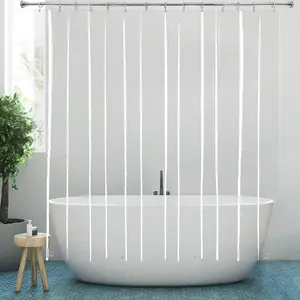 Clear Shower Curtain Liner 84x84'', Extra Long Plastic Peva Vinyl Waterproof Bathroom Shower Curtain Sets with 4 Magnets