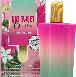 Rio Sweet Crush Women's Perfume Pink Jasmine Eau De Parfum 3.4Fl Oz Long Lasting Fragrance with Elegant Bottle Pitahaya Litchi Jasmine Sea Notes Hibiscus Vanilla Musk floral Long-Lasting Fragrance Spray