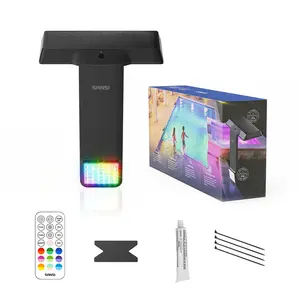 SANSI Solar Poolside RGB Light with Remote, Waterproof Submersible Pool Light for Inground & Above Ground Pools – Create Stunning Night Pool Vibes summervibes