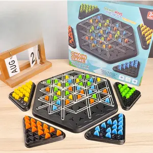 Chain Triangle Chess Game, Kids Logic Thinking Training Toy, Parent-Child Interactive Educational Tabletop Game for Boys & Girls