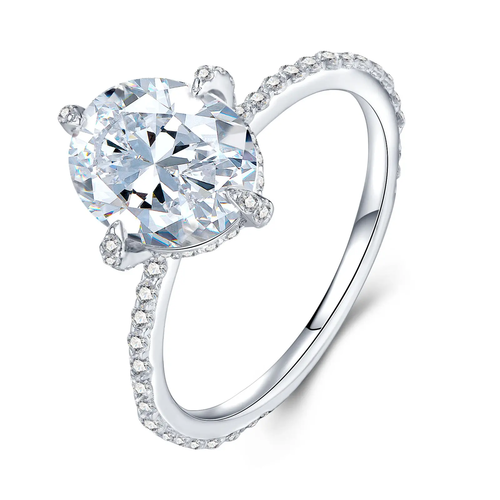 【#M249】 (Carrie) 925 Sterling Silver Synthetic Moissanite rings