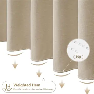 Linen Look Farmhouse Thick Fabric Shower Curtain Brown, Faux Linen Textured Country Rustic Shower Curtains Water-Resistant, 72 x 72 Inch Tan Taupe Heavyweight Shower Curtain for Bathroom Hotel