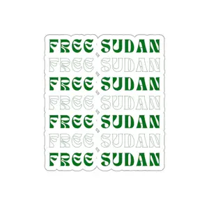 free sudan sticker Die-Cut solidarity activism Stickers no justice no peace blm africa humanitarian crisis
