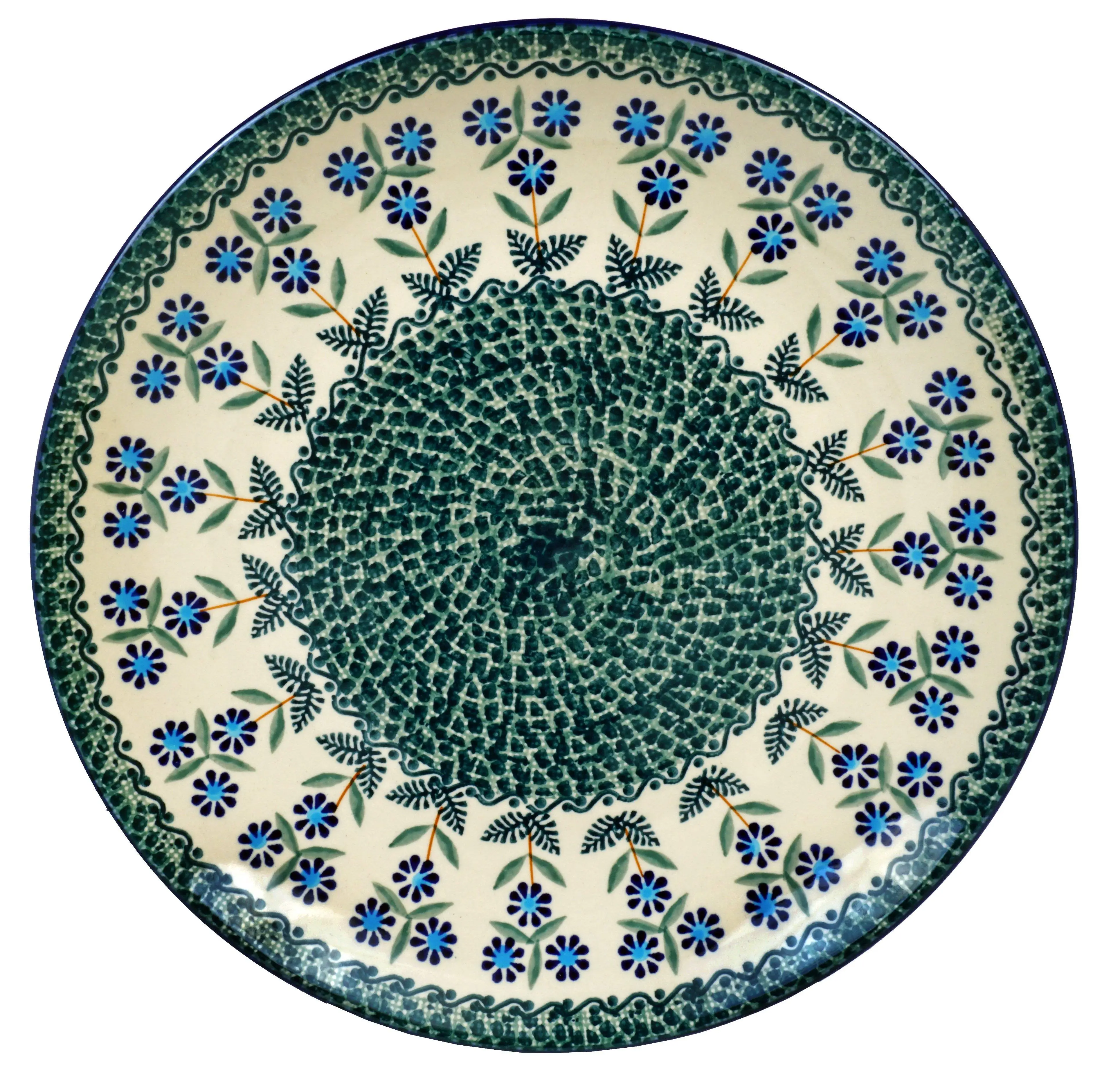 Plate, Round, Dinner, 10" in "Blossoms on the Green" by Manufaktura | T132U-J126