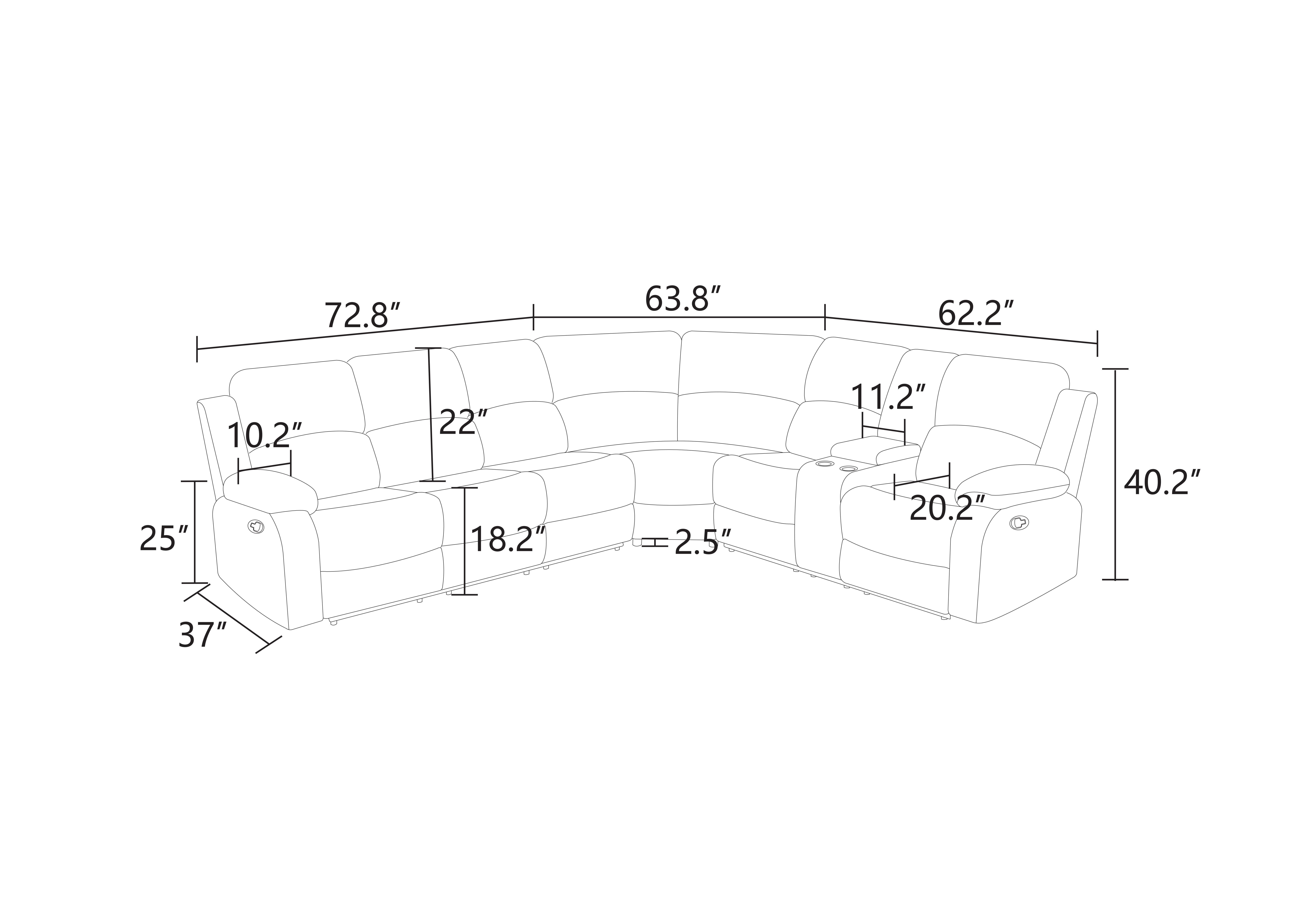 Brown Pineapple Fabric Living Room 3-Piece Intelligent Recliner Sofa Set, Modern Luxury Comfy Cloud Couch for Home Theater, Lounge Furniture with Adjustable Recline