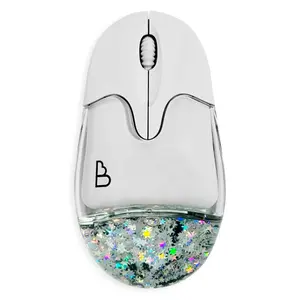BeyondBailey Liquid Glitter Mouse - Rechargeable Wireless Bluetooth/4GHz USB, Compatible with Windows/Mac/iOS/Android vertical mouse lightweight gaming