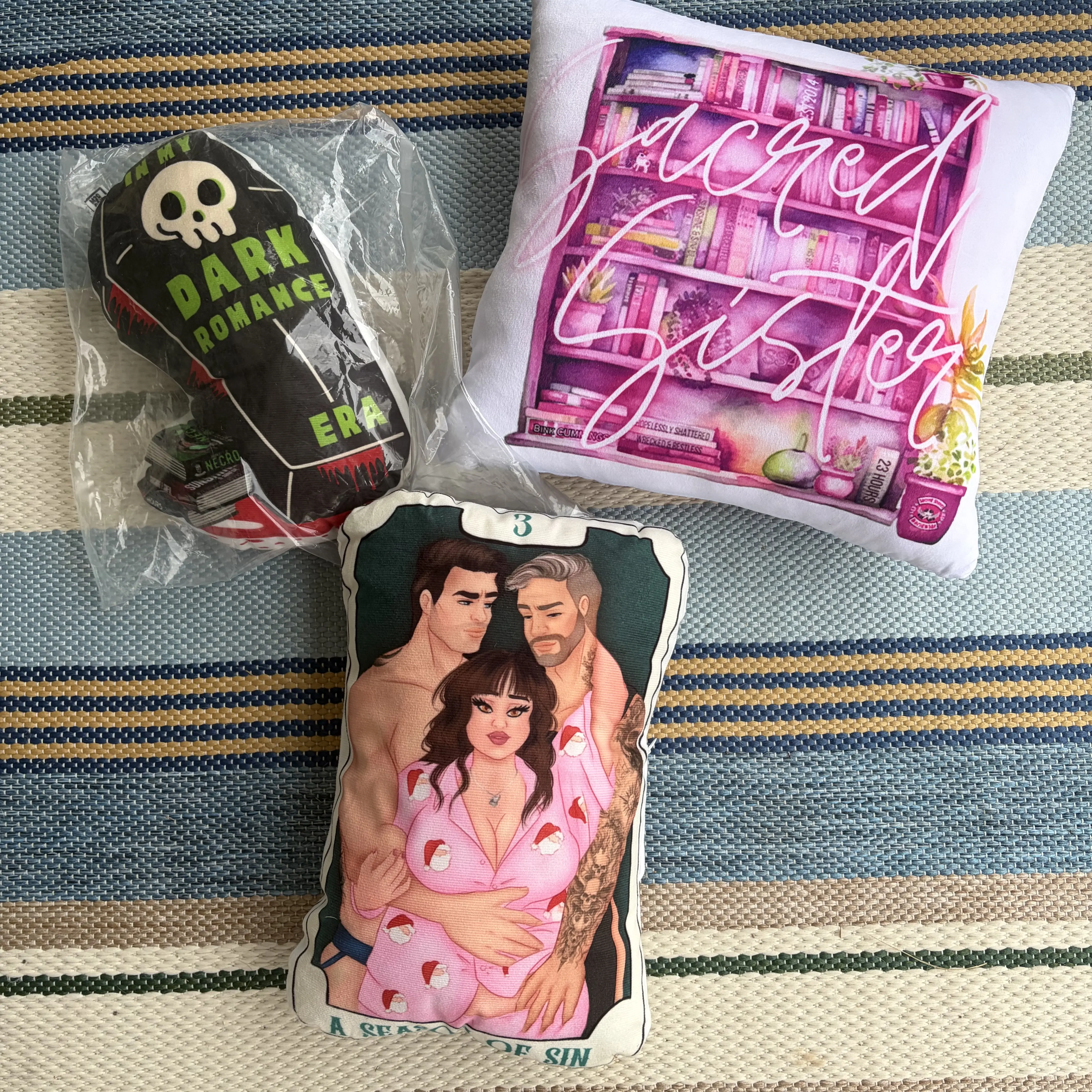 Bink Cummings Branded Romance Reader Library fun Pillow, Textile Soft Furnishing Decor