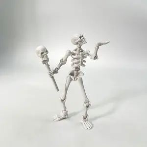 Movable Three-Dimensional Skeleton Man Model Ornament, Stop-Motion Animation Movie Prop, Halloween Holiday Decorative Ornament, Collectible Figurine