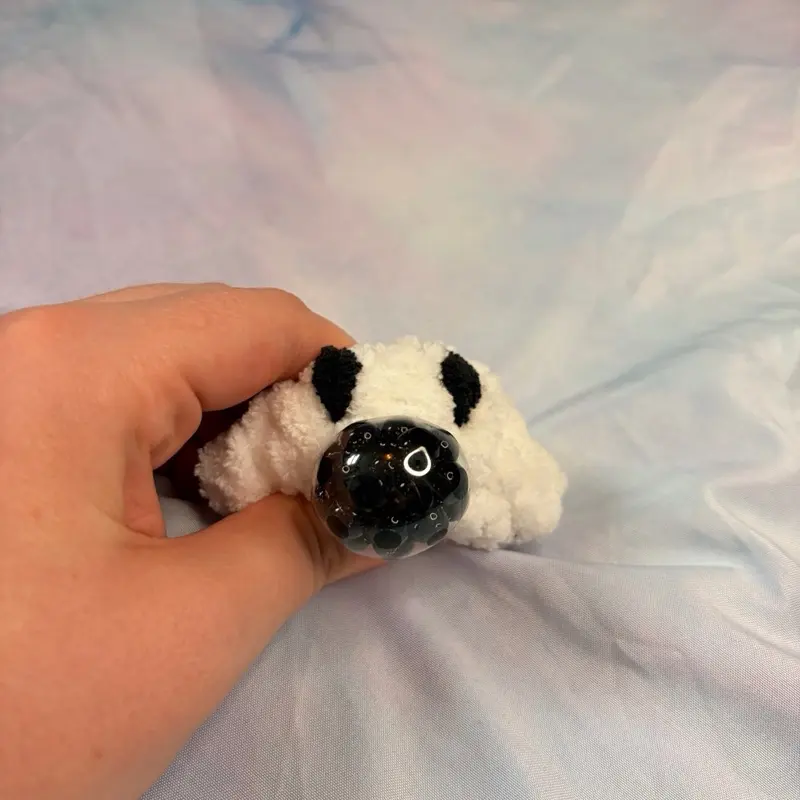 Crochet Ghost Squishie Plushie Stress Ball Handmade Amigurumi
