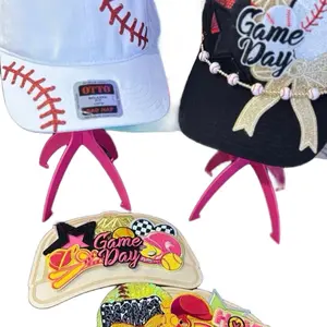 Baseball or Softball Customizable hats.  Lace stitch, game day, loud and proud