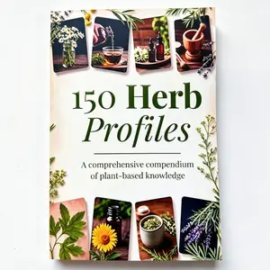 150 Herb Full Color Introduction Manual Notebook, Home Leisure Reading Guide, Perfect Gift for Nature Lovers, Educational and Practical