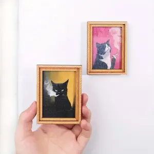 🐈 Perfect Gift For Cat Lovers |  Novelty Smoking Cat Magnet | Humorous Kitchen Fridge Accessory