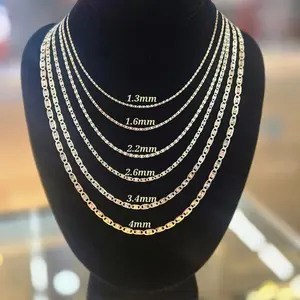 10k Tri Color Gold Diamond Cut Style Chain, White Gold, Yellow Gold, Rose Gold