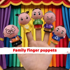 5-Piece Family Finger Puppets Set, Educational Parent-Child Storytelling Toy, Role Play Fun Interactive Gift for Kids Boys Girls